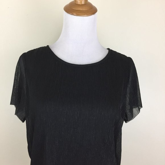 NWT JUST FEMALE Mini Pleat Shimmer Quint Tee Shirt - Picture 7 of 10